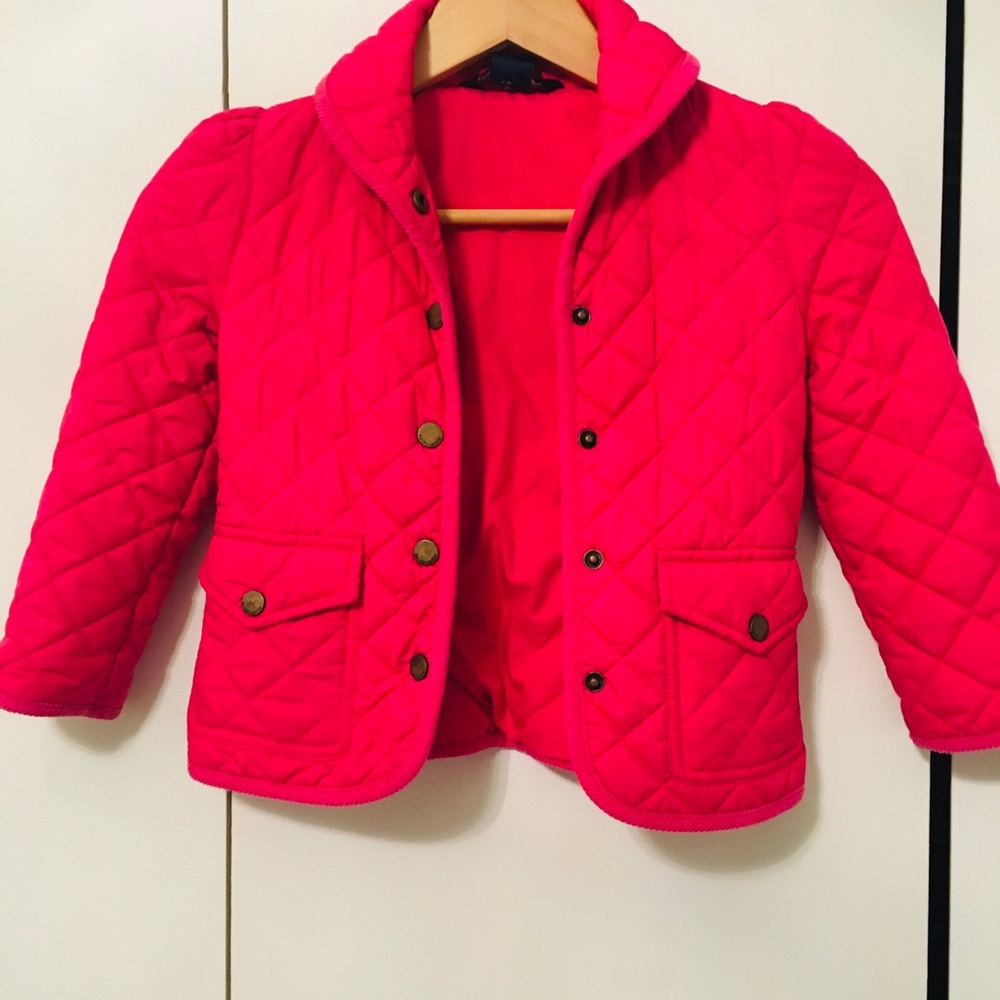 Girl quilted pink jacket